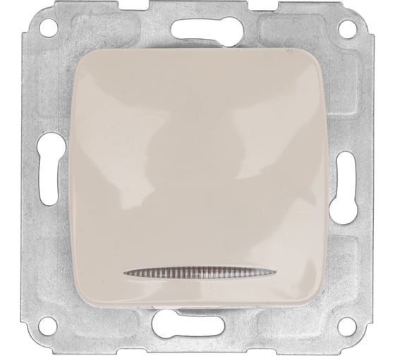 Изображение товара Одноклавишный механизм выключателя KRANZ скрытой установки 10а бежевый KR-78-0231