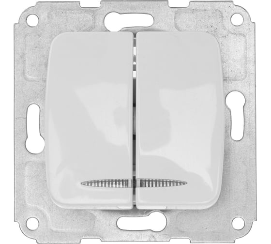 Изображение товара 2-клавишный механизм выключателя KRANZ скрытой установки 10а белый KR-78-0203