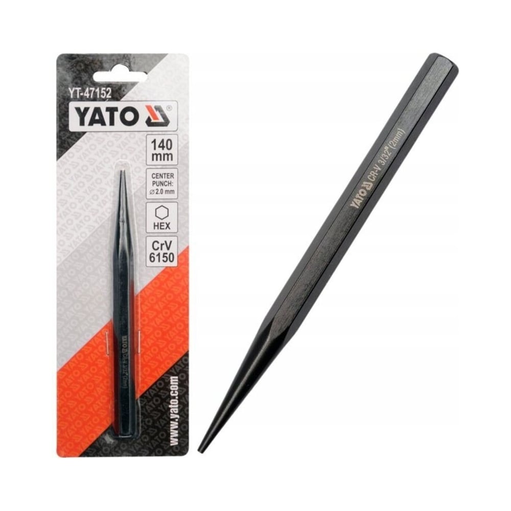 Изображение товара Пробойник конический YATO 2x140мм YT-47152 для металла и кожи