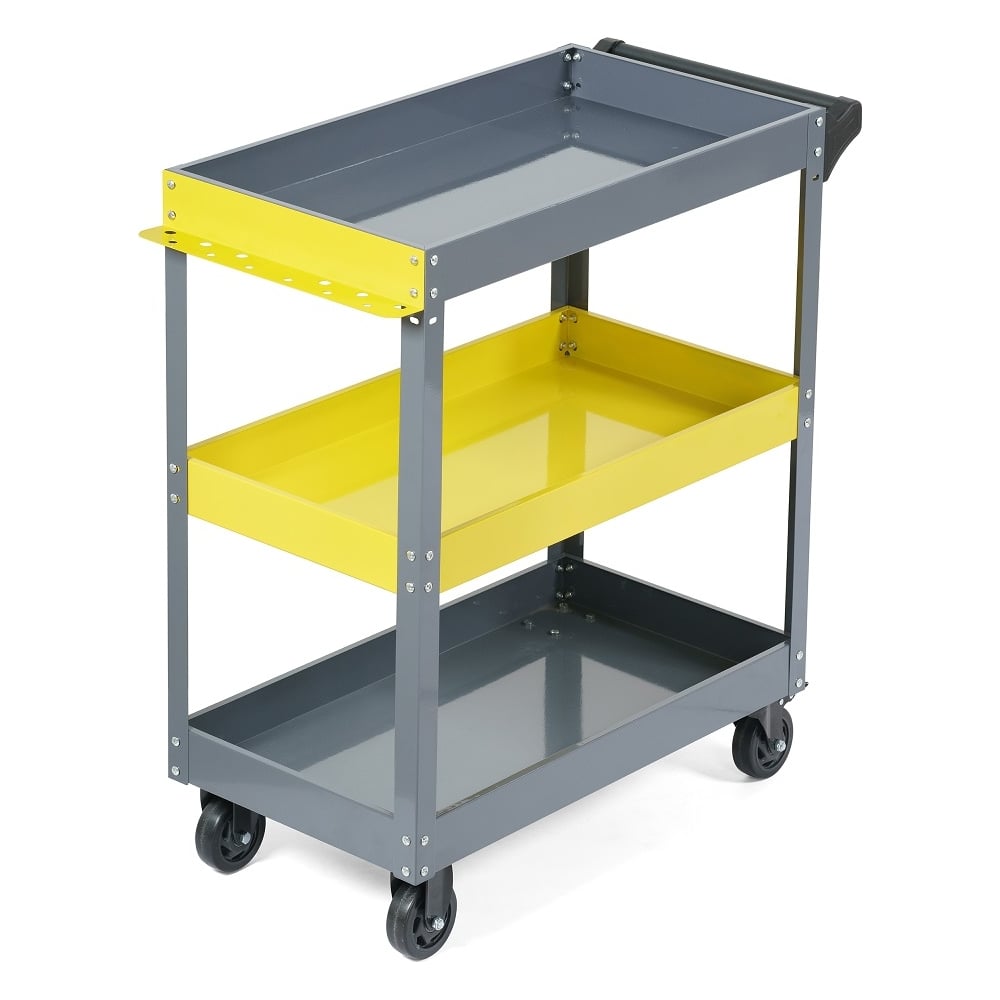 Изображение товара Инструментальная тележка KraftWell с 3 открытыми полками KRW-T3G