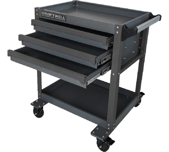 Изображение товара Тележка KraftWell с 3 ящиками и нишей KRW-TT3G