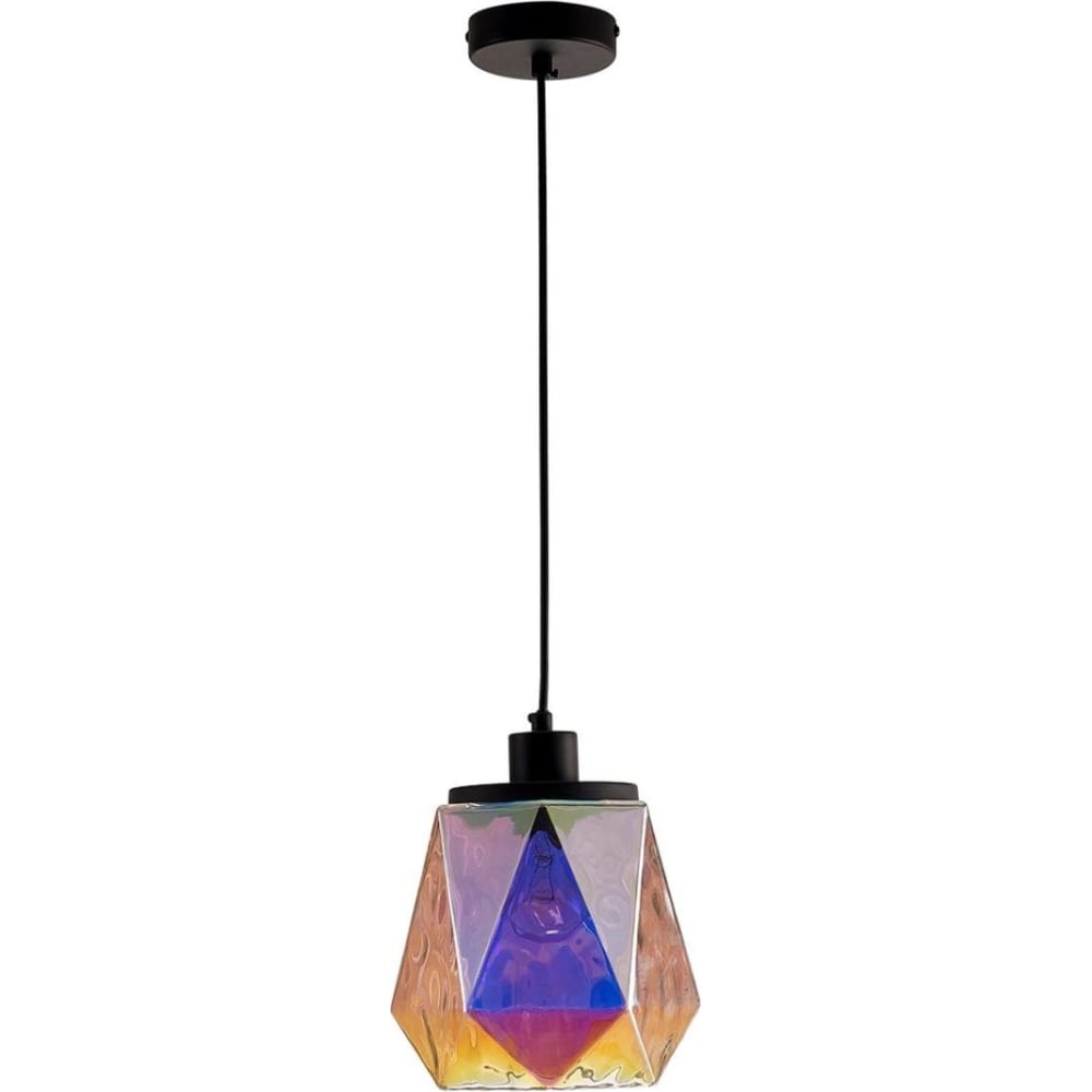 Подвес ODEON LIGHT декор для творчества металл медальон восьмиугольный рубин кристалл стразы 2х1 5 см
