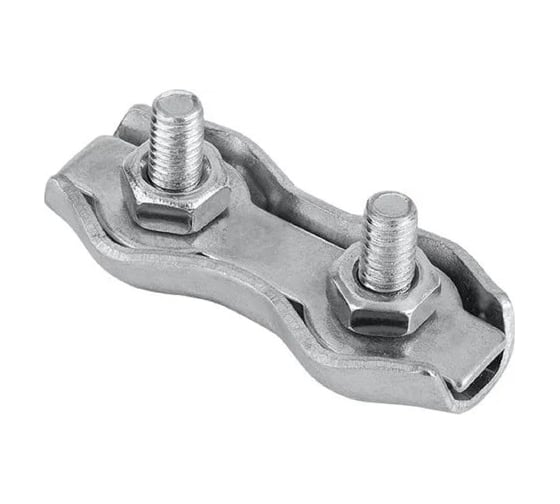 Изображение товара Двойной зажим для стальных канатов BEFAST duplex, цинк, 6 мм, 10 шт. DU610S