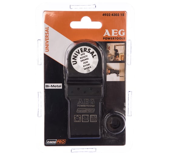 Изображение товара Полотно погружное пильное Bi-Metal (28х40 мм) для многофункционального инструмента AEG 4932430315