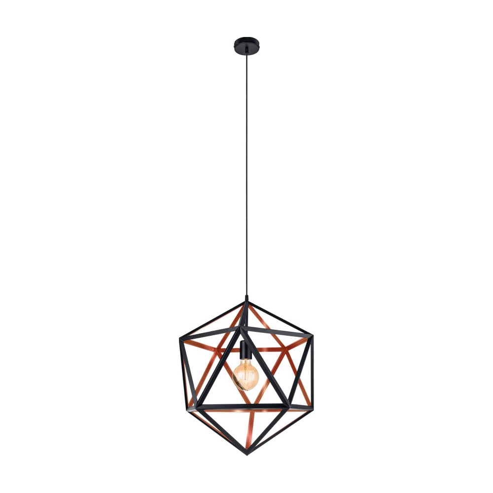 Изображение товара Подвесной светильник EGLO ПРОМО EMBLETON 1 43349 черный, медь