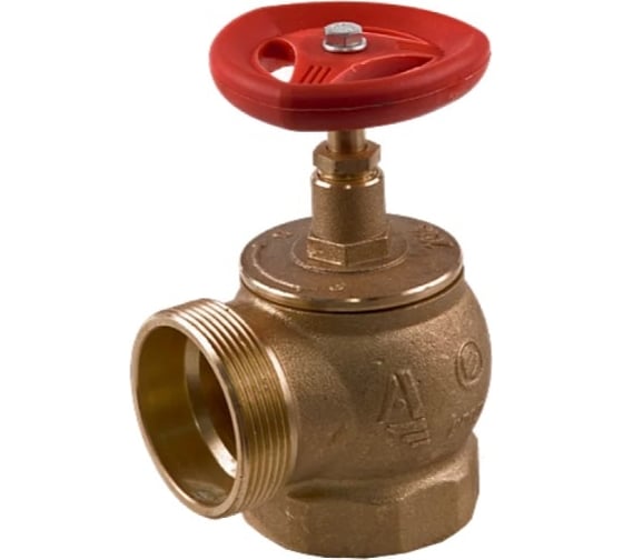 Изображение товара Пожарный клапан Апогей КПЛМ 65-1 латунный, 90 град., муфта-цапка, ВР/НР 110013