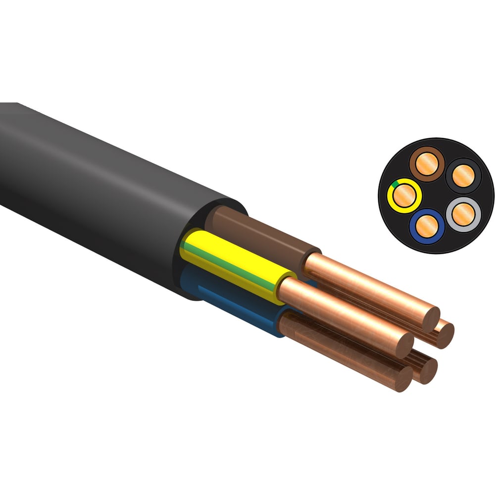 Изображение товара Кабель ВВГзнг(А) LS 5x2,5 ГОСТ 100м медь низкий дым