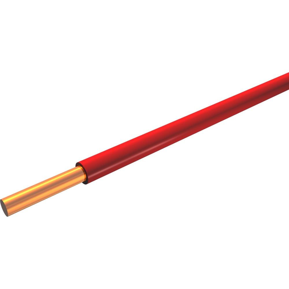 Изображение товара Электрический кабель ПуВнг(А)-LS 1x4, ГОСТ, 100м, красный