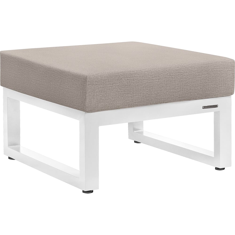 Изображение товара Пуф GreenWeen CAPRI 700x670x450 с подушкой белый алюминий