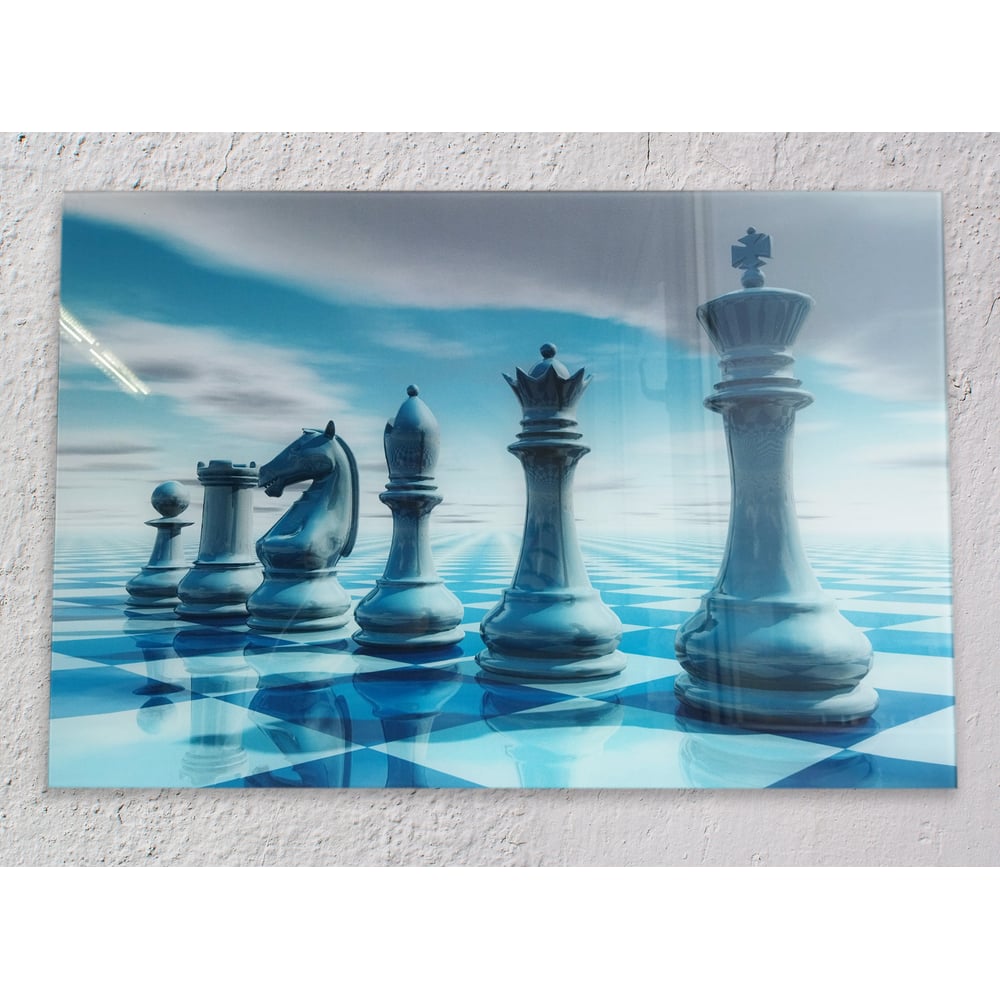 Картина на стекле для интерьера на стену ООО Оптион шахматы