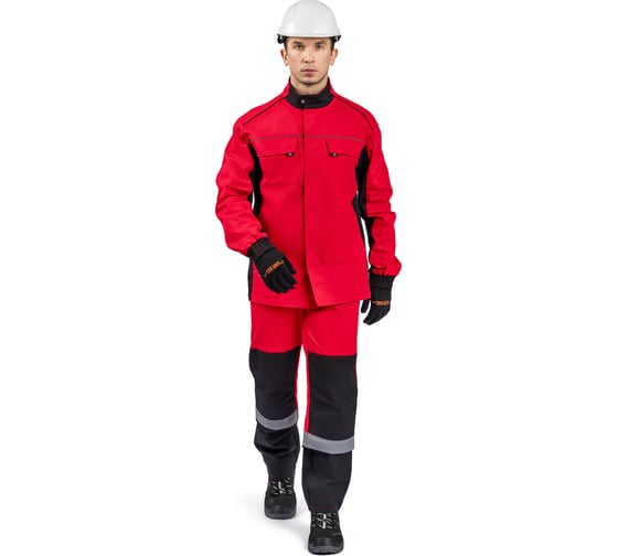 Изображение товара Мужской костюм ТЕХНОСЭЙФ ВЯТКА красный/черный, р. 96-100/170-176 4640271084369