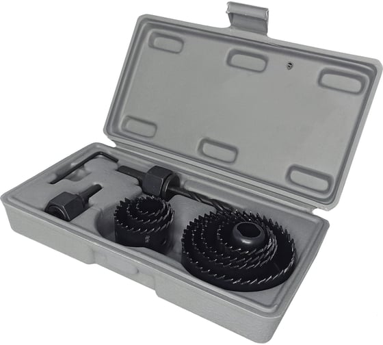 Изображение товара Набор кольцевых пил по дереву 19, 22, 29, 32, 38, 44, 51, 67 мм, 11 шт vertextools 0282-11