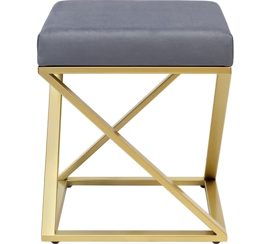 Изображение товара Пуф GreenWeen Chelsea 400x400x450, золотой каркас, сидение велюр цвет Light Blue GW-CH400G-LB