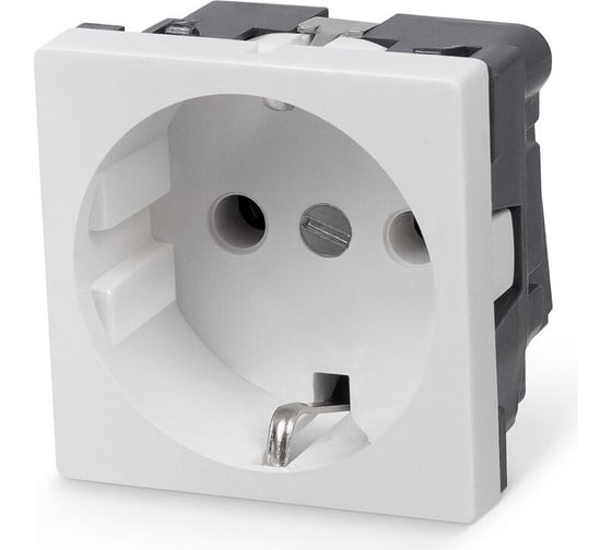 Изображение товара Электрическая розетка Cabeus Mosaic 45x45, нем. ст., 2K+3, 16A, белая (в сборе) ME45-WH