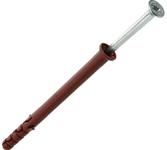 Изображение товара Усиленный нейлоновый дюбель-гвоздь ЕВРОПАРТНЕР multi pro uk, потайная манжета, 6x80 мм, 25 шт. B7 0005