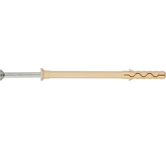 Изображение товара Дюбель-гвоздь ЕВРОПАРТНЕР pdg uk, потайная манжета, 8x140 мм, 10 шт. 1 0016 09