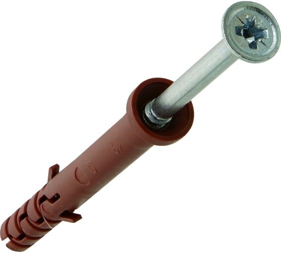 Изображение товара Усиленный нейлоновый дюбель-гвоздь ЕВРОПАРТНЕР multi pro lk, цилиндрическая манжета, 6x60 мм, 25 шт. B7 0012