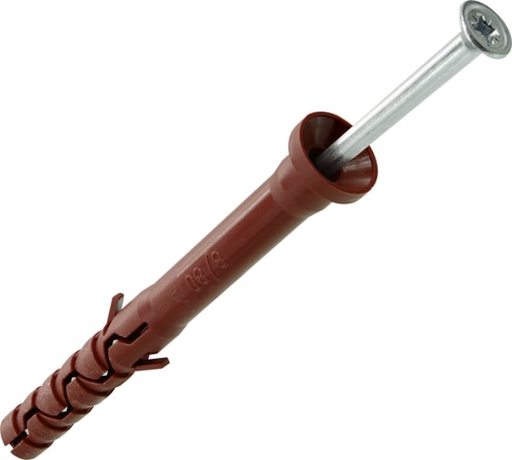 Изображение товара Усиленный нейлоновый дюбель-гвоздь ЕВРОПАРТНЕР multi pro lk, цилиндрическая манжета, 8x80 мм, 14 шт. B7 0015