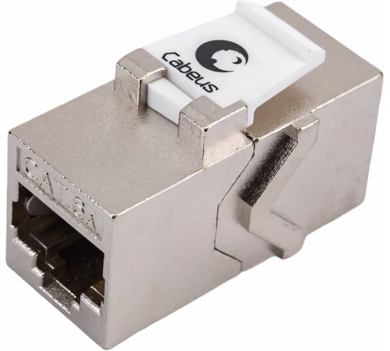 Изображение товара Проходной адаптер Cabeus RJ45-RJ45 (8p8c), категория 6a, экранированный CA-8p8c-C6a-SH
