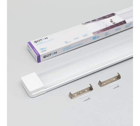Изображение товара Светодиодный линейный накладной светильник ФОТОН LLO-18W6500K-L600-Prisma 25258