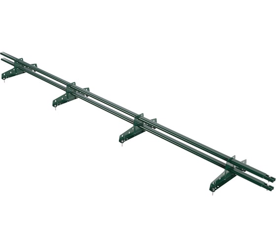 Изображение товара Трубчатый снегозадержатель Borge 3 м, 4 опоры, зеленый мох RAL 6005 01.010.30.04.01.100.6005