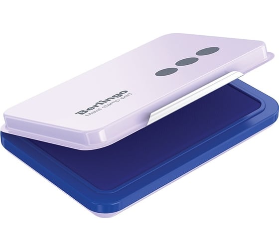 Изображение товара Штемпельная подушка Berlingo 105x73 мм, синяя, металлическая KDp_71052