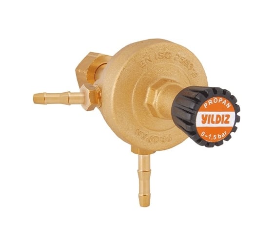 Изображение товара Редуктор пропановый с двумя штуцерами (двойной выход) GAZ YILDIZ 5122-RU