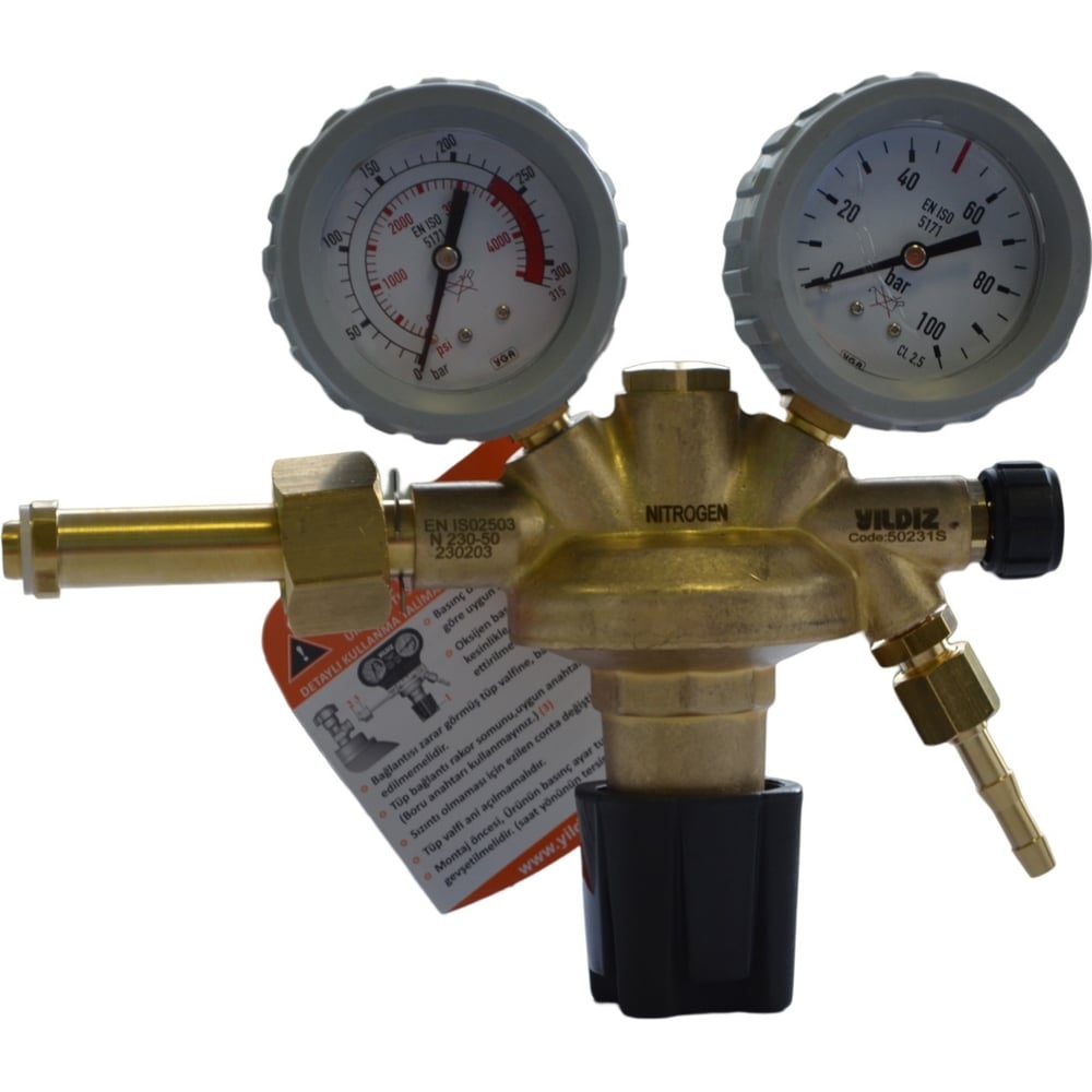 Изображение товара Редуктор азотный высокого давления 50 бар GAZ YILDIZ 50231S-RU