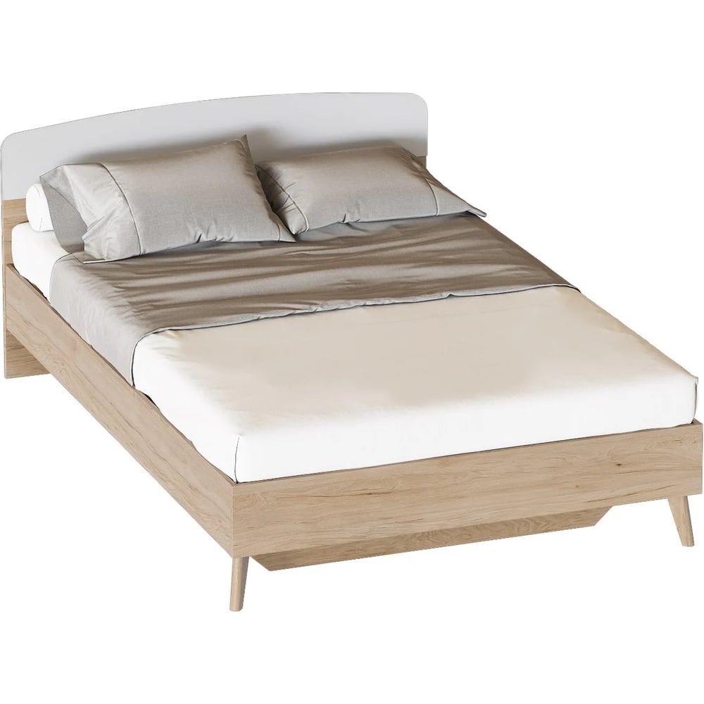 Кровать Мебельград двуспальная кровать эко натуральный 140х200 см 41 см