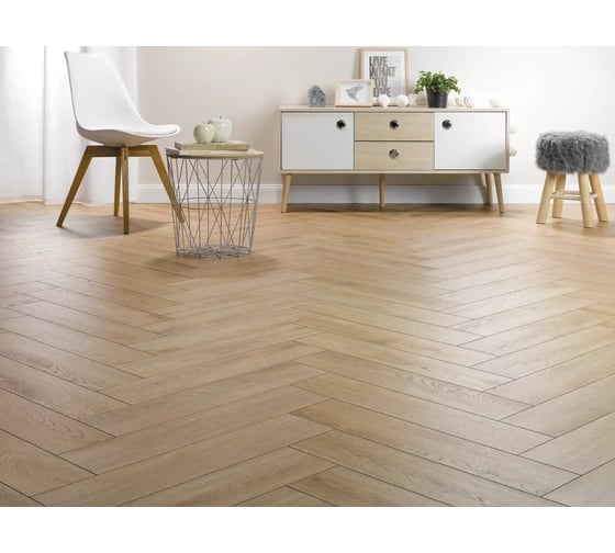 Изображение товара Ламинат Alsafloor Herringbone Praline Oak, 33 класс, толщина 12 мм, 1.197 кв.м 560472