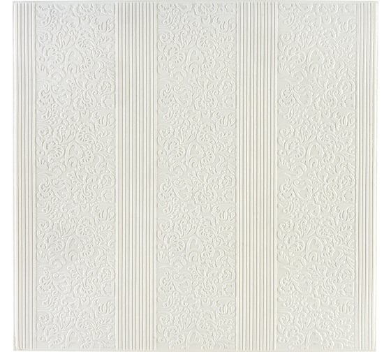 Изображение товара Мягкая самоклеящаяся 3D панель LAKO комплект 5 шт., Барокко белый, 70x70 см LKD-39-05-501-KO