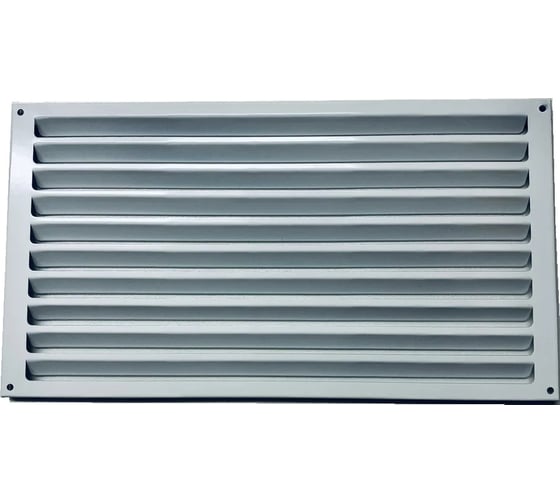 Изображение товара Решетка жалюзийная ООО Вентмаркет накладная из листовой оцинкованной стали с внутренними жалюзями, габаритный размер 430x130 мм RG043001