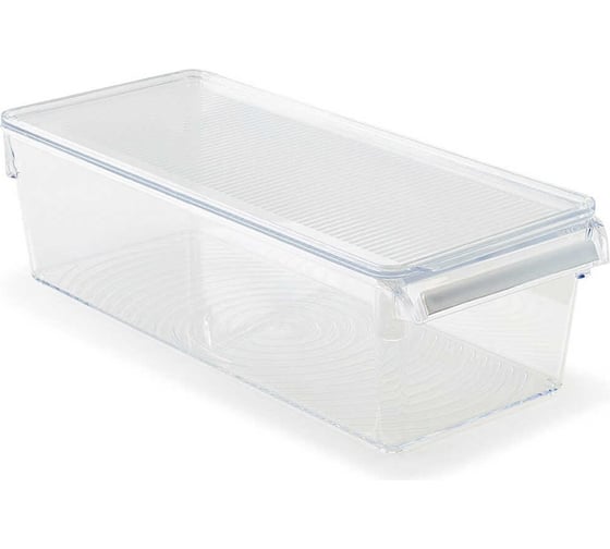 Изображение товара Контейнер для холодильника или шкафа PRIMANOVA с крышкой, прозрачный, размер 36х15х10 см, материал акрил M-E27-20-16K