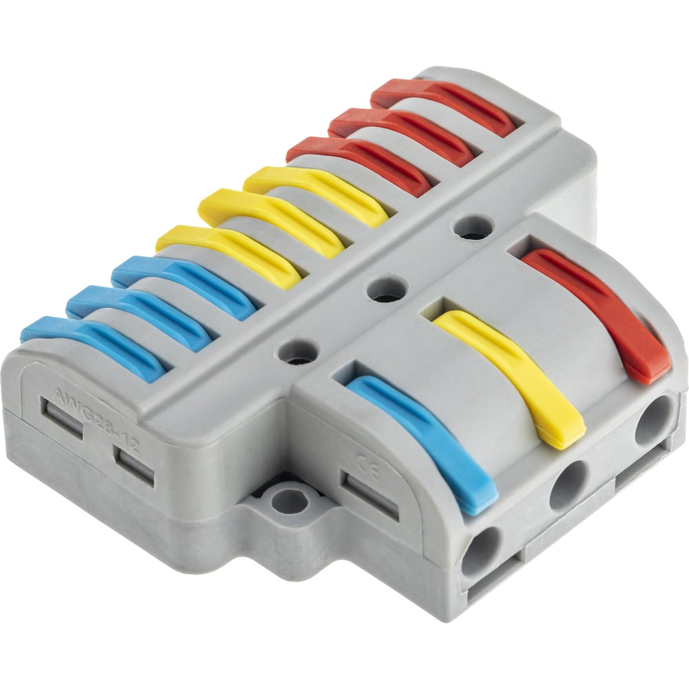 Изображение товара Разветвительная рычажковая клемма duwi CMK-539 PRO 3x9 0,5-4мм2 4 шт