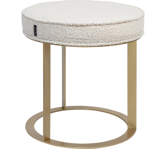 Изображение товара Пуф GreenWeen IZZI, золотой каркас, сидение Bukle, 440x440x485 GW-PUF-IZZI-G-Bukle