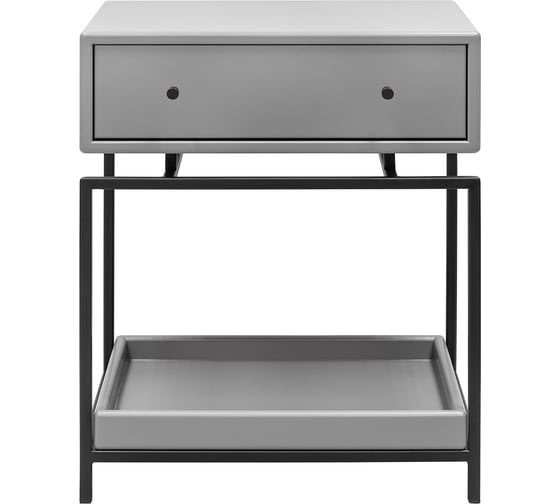 Изображение товара Тумба GreenWeen Karin, черный каркас, верх МДФ Mouse Gray, 500x375x620 GW-NS500-KARIN-B-MDF-MG
