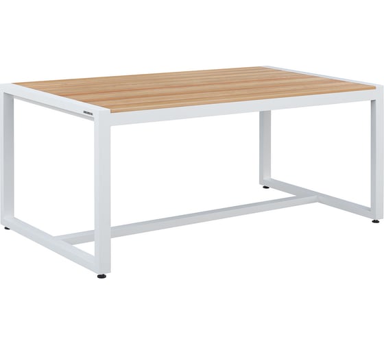 Изображение товара Обеденный стол GreenWeen SANTORINI, белый, алюминий, дерево, 1800x980x770 GW-AL-SANT-DINNER-1800W