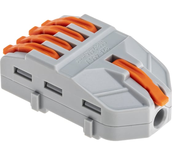 Изображение товара Разветвительная рычажковая клемма duwi CMK 421-4, 1х4, 0,08-4мм2 4шт 26666 6