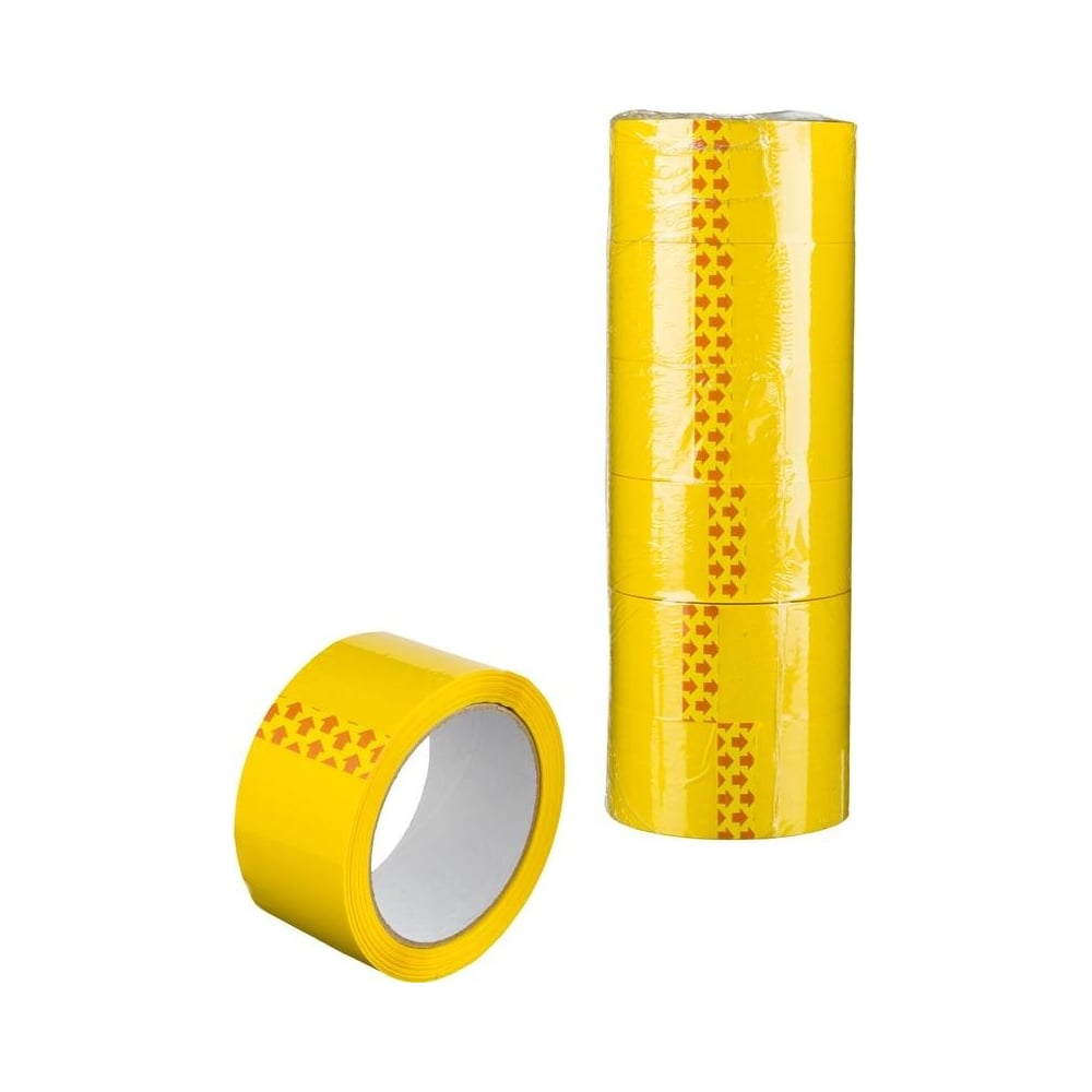 Изображение товара Клейкая лента Комус 48 мм х 66 м, желтая, 6 шт/упаковке