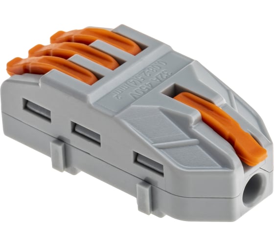 Изображение товара Разветвительная рычажковая клемма duwi CMK 421-3, 1х3, 0,08-4мм2 4шт 26665 9