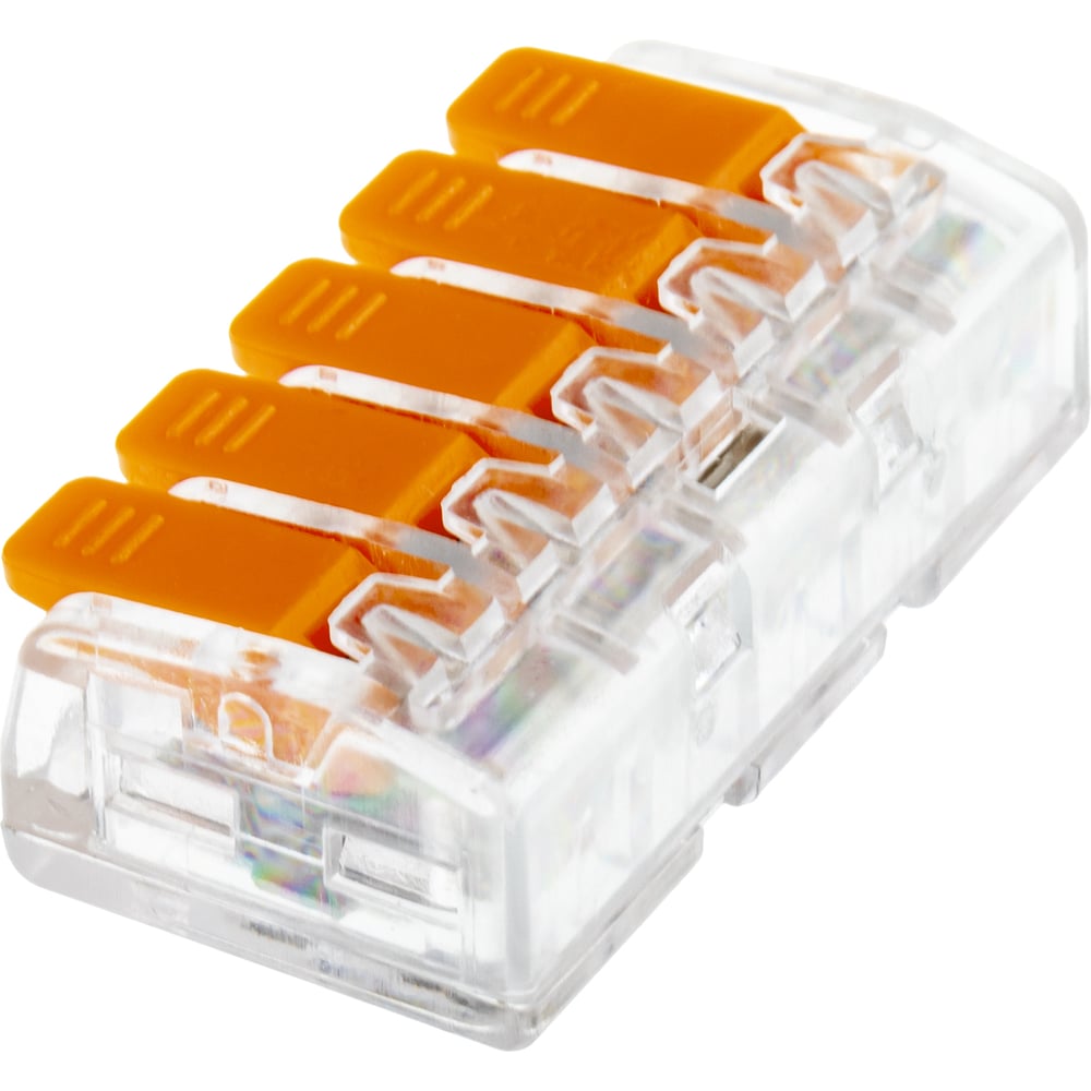 Изображение товара Соединительные монтажные клеммы duwi с рычажком прозрачные СМК 223-415 25мм2 50 шт.