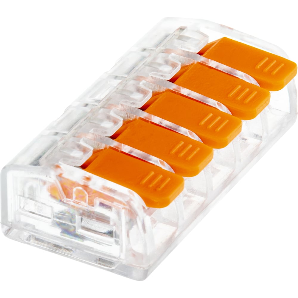 Изображение товара Соединительные монтажные клеммы duwi с рычажком прозрачные 4 мм2 20 шт.