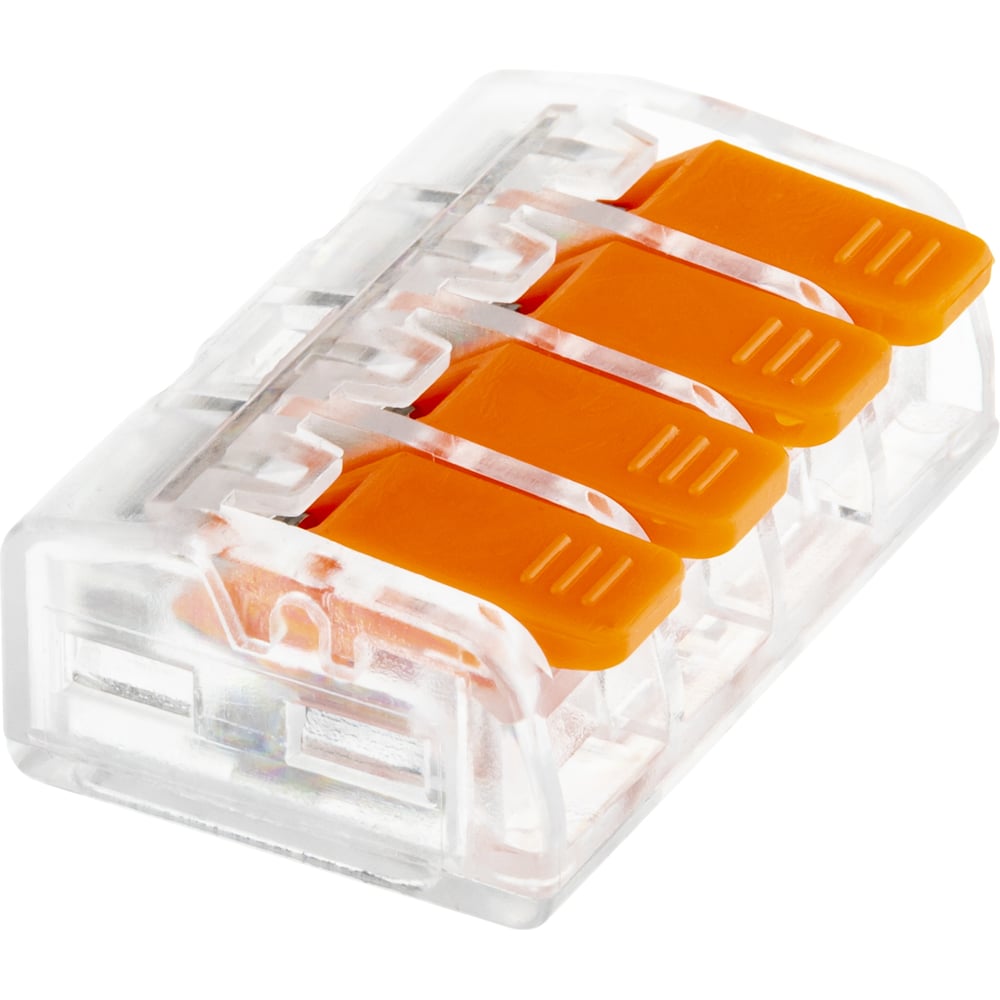 Изображение товара Соединительные монтажные клеммы duwi с рычажком прозрачные 25мм2 50 шт.