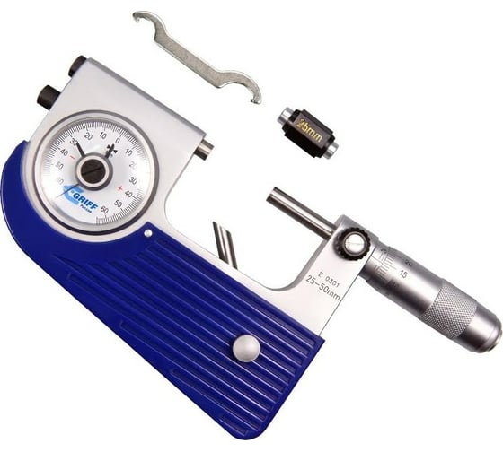 Изображение товара Микрометр МР 50 ГОСТ 4381-87 пр-во Guilin Measuring GRIFF D122010