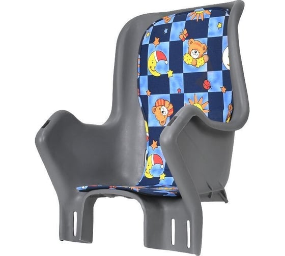 Изображение товара Детское кресло Sheng Fa GF-029LG, быстросъемное, крепеж на подседельную трубу сзади, серый HQ-0004465