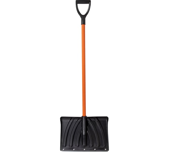 Изображение товара Снеговая пластиковая лопата Cicle Крепыш с оцинк. планкой, металл. черенком и V-ручкой 4607156367023