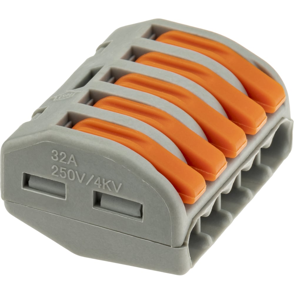 Изображение товара Соединительные монтажные клеммы duwi с рычажком СМК 222-415 0.08-4 кв мм 50 шт.