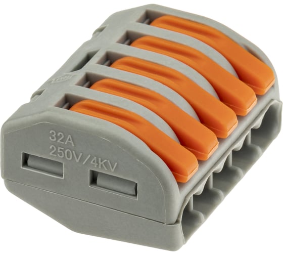 Изображение товара Соединительные монтажные клеммы duwi с рычажком СМК 222-415 4мм2 20 шт. 26747 8