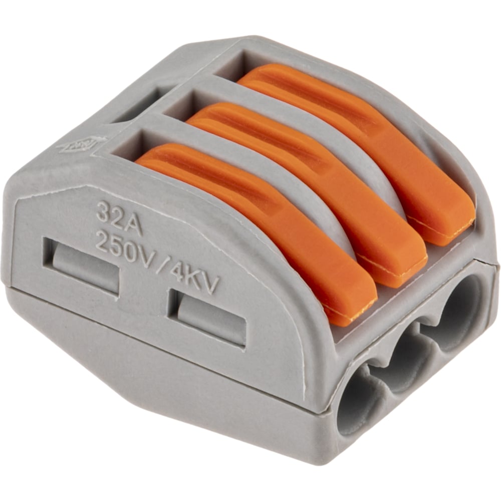 Изображение товара Соединительные монтажные клеммы duwi с рычажком СМК 222-413, 4мм2, 20 шт.