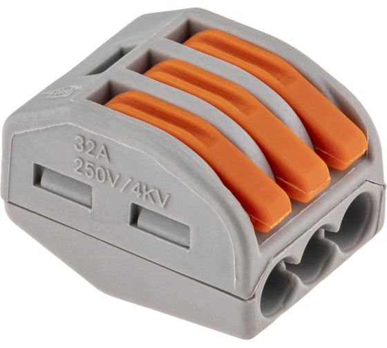 Изображение товара Соединительные монтажные клеммы duwi с рычажком СМК 222-413 4мм2 20 шт. 26630 3